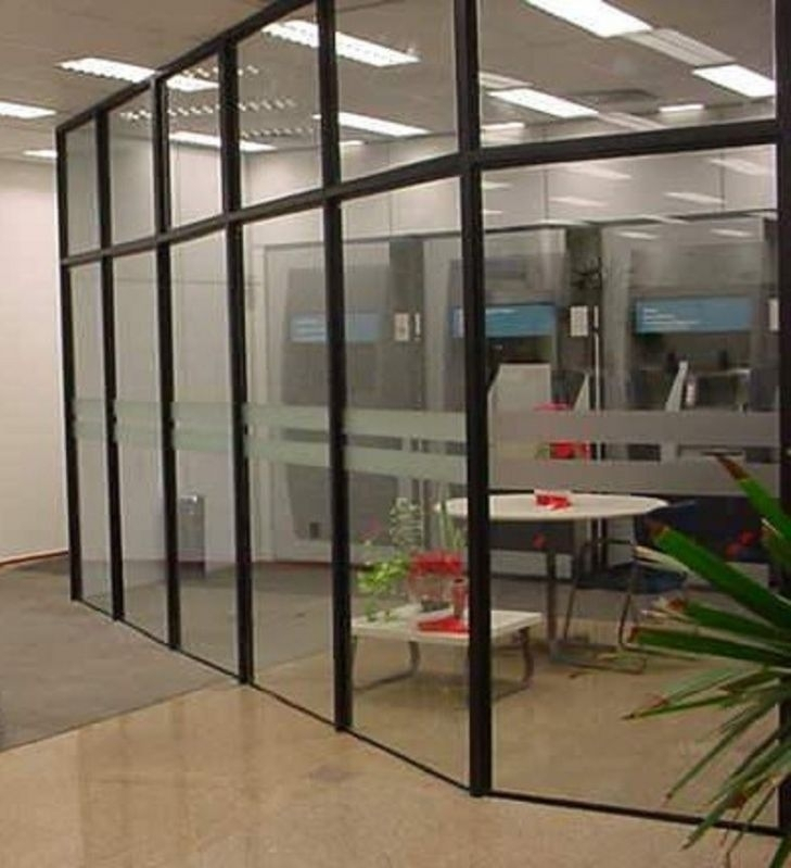 Divisória de Ambiente para Escritório com Vidro Valores Praça da Arvore - Divisória de Ambiente Vidro